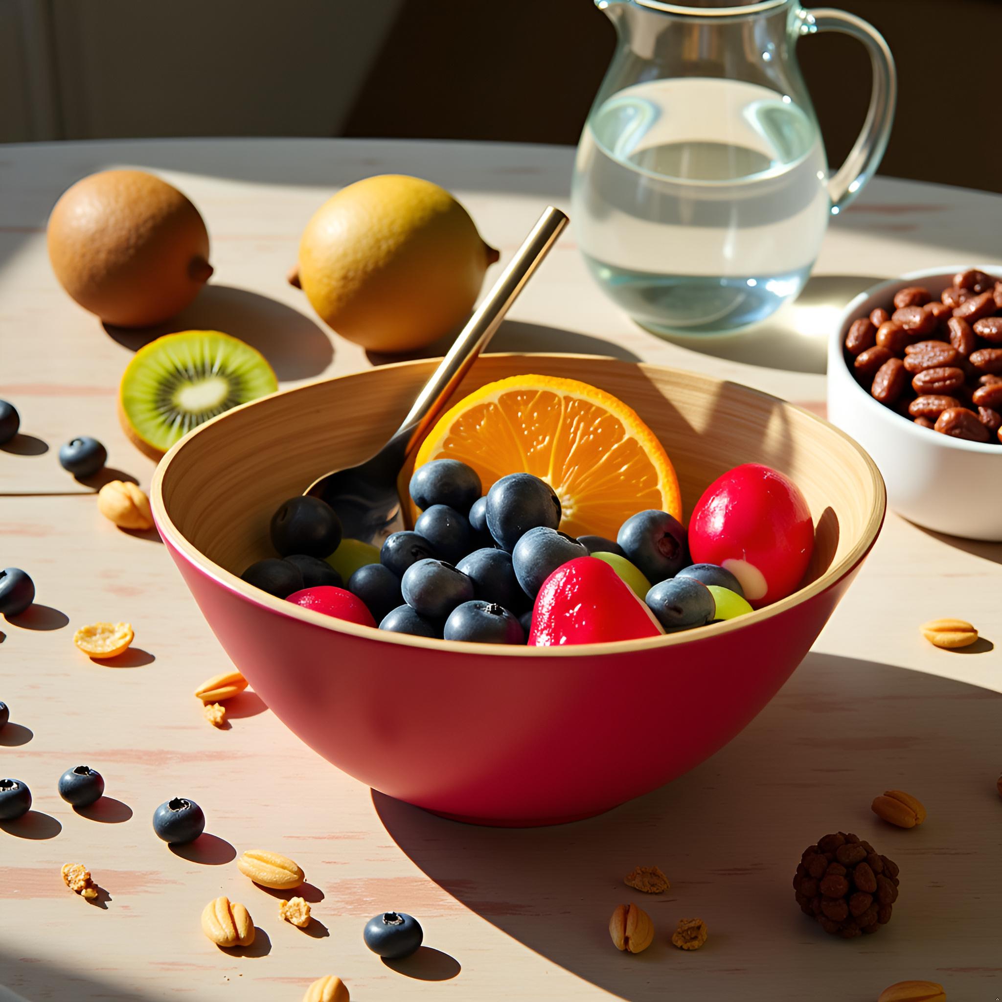 Bamboo Bowl Serving Set of 2 Wooden Cereal Bowls 16cm - Image 2