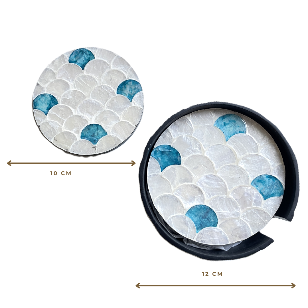 Tonking mother of pearl coaster set 1