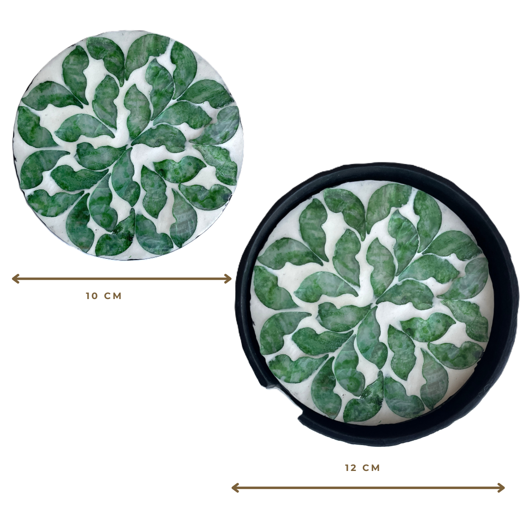 mother of pearl coaster measurement