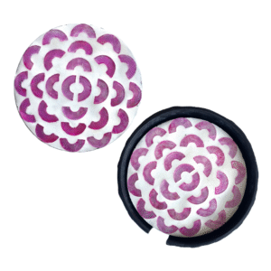 Mother of Pearl Coaster Set of 6 with Holder Box, Pink