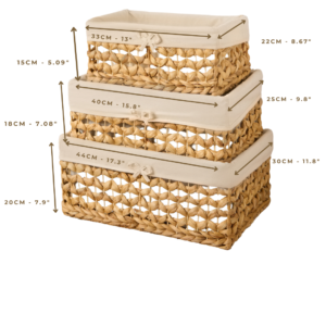 Wicker Storage Basket Extra Large with Liner & Frame